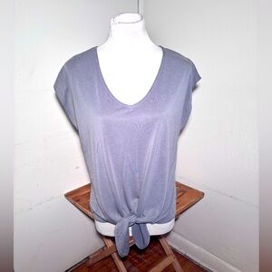 Green Envelope Tie Front Tee Shirt